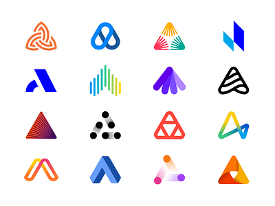 Logo Alphabet - A Lettermarks abstract brand branding lettermark logo logo collection logo design logos minimal