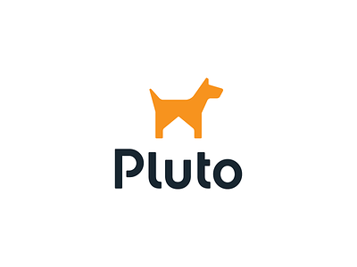 Pluto brand brand design brand identity branding dog doggy guard home house icon identity logo logodesign logos logotype negative space protection protector safe wordmark