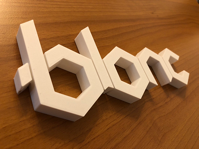 Blonc 3D printed Logo 3d blonc plastic printed table white