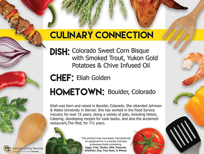 Culinary Connection poster design illustration typography