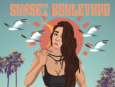 Sunset Boulevard custom design design graphic design illustration vector