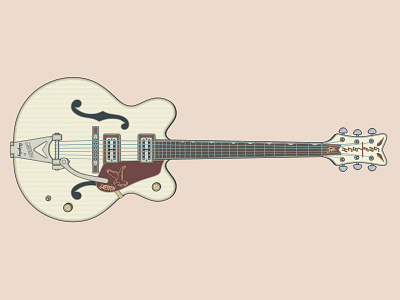 Gretsch G6636T-RF Richard Fortus Signature Falcon 2d art branding design electric guitar falcon gretsch gretsch falcon guitar guitar art guitar illustration guitarist guns n roses icon icons illustration logo richard fortus vector vector illustration