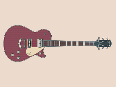 Gretsch G6228 Players Edition Jet art branding design electric guitar graphic design gretsch gretsch jet guitar guitar art guitar illustration guitarist icon icons illustration jet logo retro vector vector illustration vintage