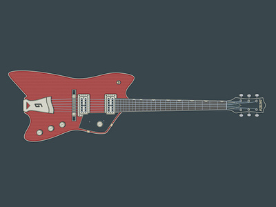 Gretsch G6199 Billy Bo Jupiter Thunderbird art branding design digital art electric guitar graphic design gretsch gretsch guitar guitar guitar art guitar illustration icon icons illustration jupiter logo retro thunderbird vector vector illustration