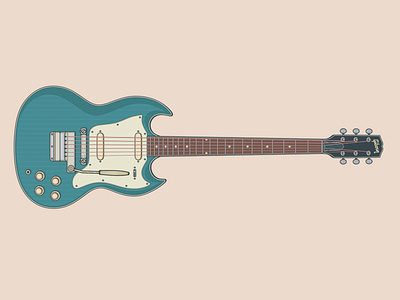 Gibson SG Melody Maker art branding design electric guitar gibson gibson sg graphic design guitar guitar art guitar illustration guitarist icon icons illustration logo maker melody retro vector vector illustration