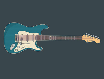 Fender Eric Johnson Signature Stratocaster art branding design electric guitar eric johnson fender fender stratocaster graphic design guitar guitar art guitar illustration guitarist icon icons illustration logo retro stratocaster vector vector illustration