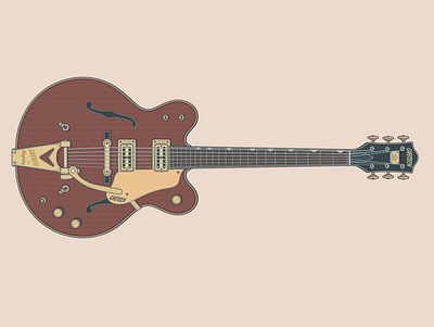 Gretsch G6122T-62 Vintage Select Edition '62 Chet Atkins Country art branding chet atkins country gentleman design electric guitar gretsch gretsch guitar guitar guitar art guitar illustration guitarist illustration logo music musician vector vector art vector illustration vintage