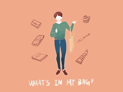 What's in My Bag? 2d graphic design illustration