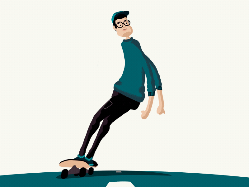 Skating after effects character character animation character design duik fun gif loop photoshop rigging skate
