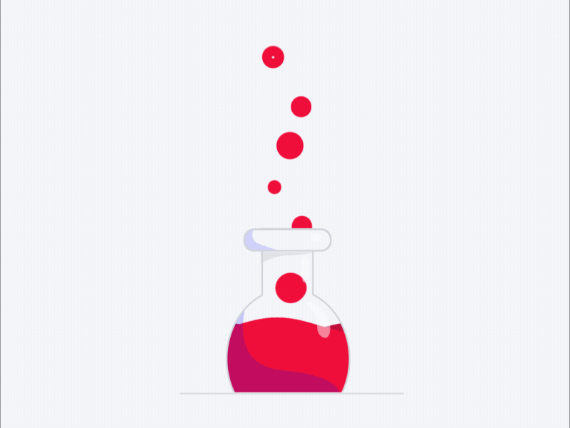 Experiment 2d ae after effects alchemy animation bubbles burst flat illustration