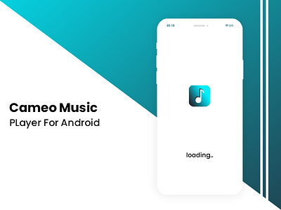 Cameo Music Player App. app design graphic design logo ui ux