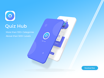 Quiz Hub App. app design graphic design logo ui ux