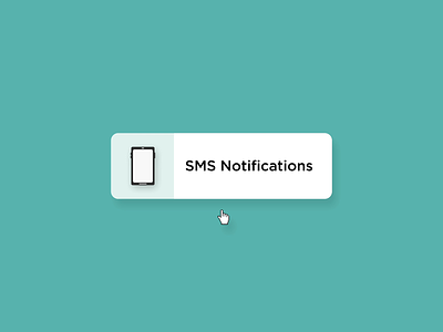 SMS Notifications - Hover State after effects animation design icon illustration logo microinteraction microinteractions ux vector