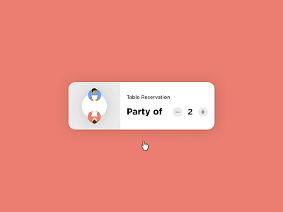 Table Reservation - Party Number after effects aftereffects animation icons illustration microinteractions motion graphics principle ui ux