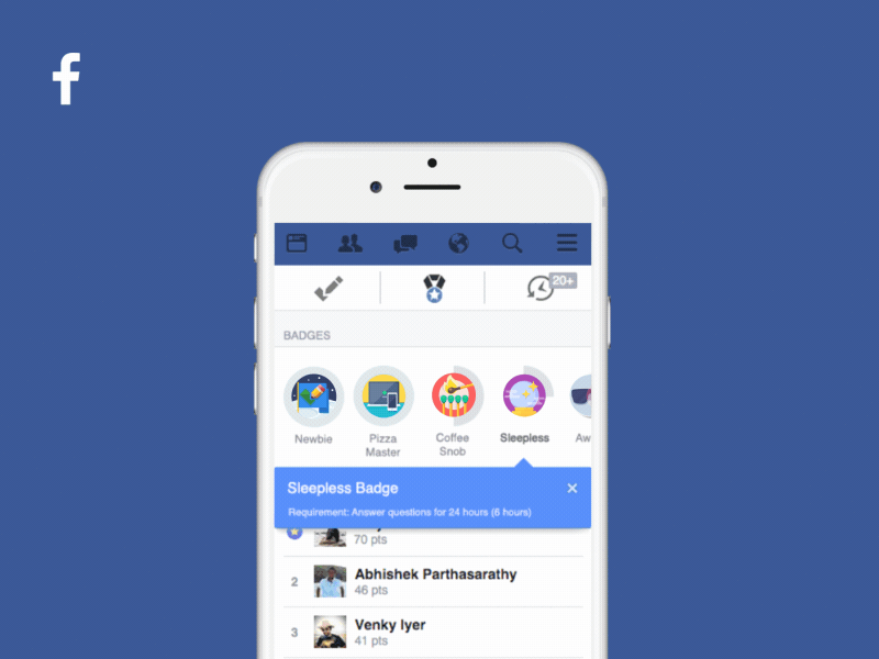 Facebook Bagdes ae animation badges icons ui ux