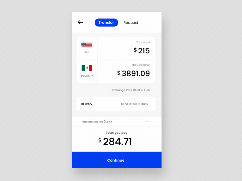 Money transfer ae animation banking microinteractions transfer ui ux