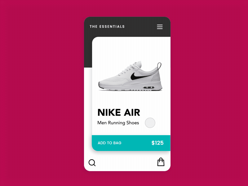 Nike Shopping Experience ae animation microinteractions ui ux