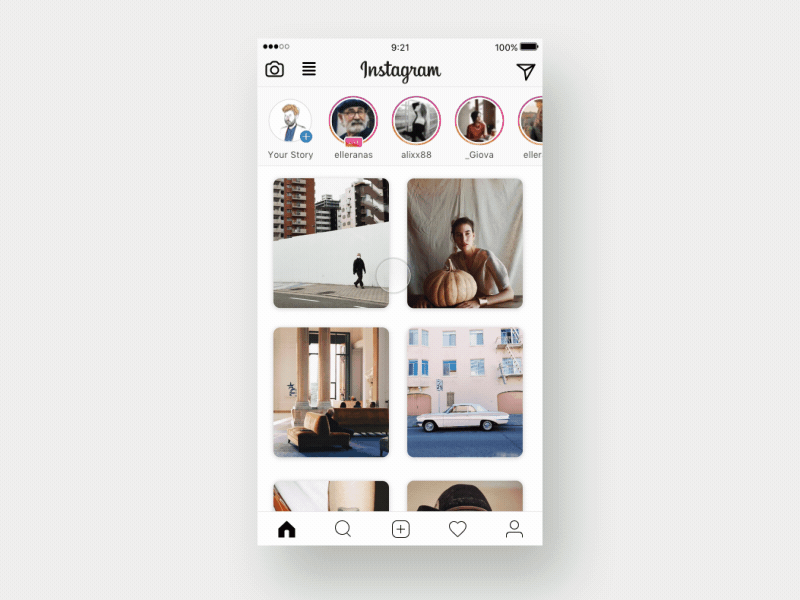 Instagram Grid View