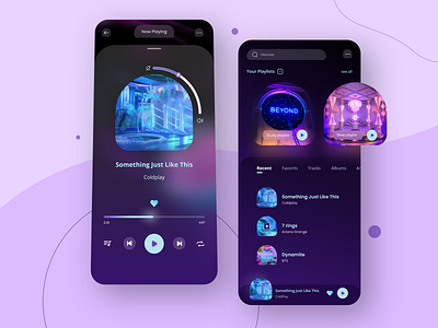 Music Player App : Dark Mode app design graphic design mobile mobile design ui ui design ui ux