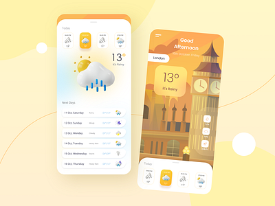 Weather App : Afternoon Concept