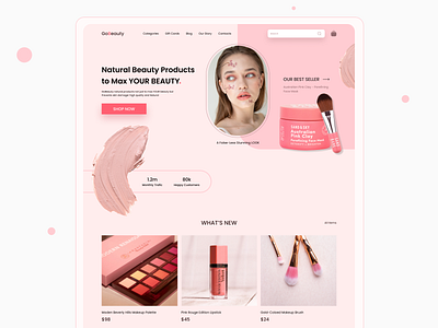 Beauty Product : Landing Page app design graphic design landing page mobile mobile design ui ui design web web design website website design