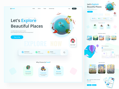 Traveling Website : Landing Page