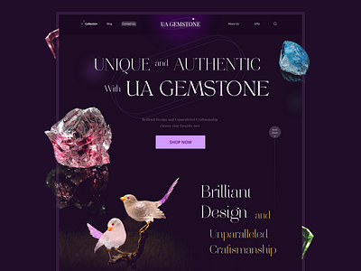 Gemstone Website : Landing Page app design graphic design landing page mobile mobile design ui ui design visual web design website website design