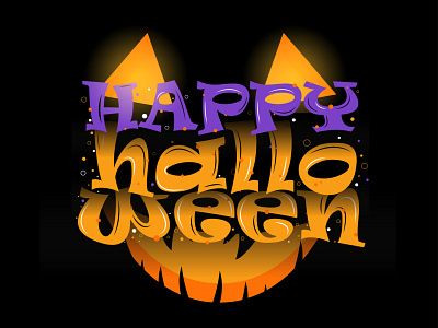 Happy Halloween Typography art design graphic design illustration typography ui