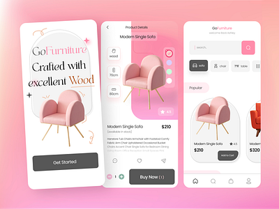 Furniture: Mobile App Concept app design graphic design mobile mobile design ui ui design ui ux uiux