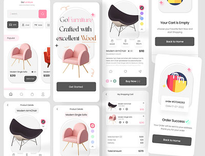 Furniture: Mobile App Concept app design graphic design mobile mobile design ui ui design ui ux ux