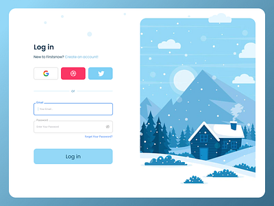 Login webpage: First Snow Concept
