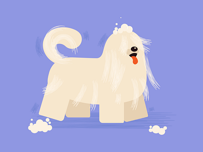 Собака породы комондор cartoon dog grooming illustration komondor vector