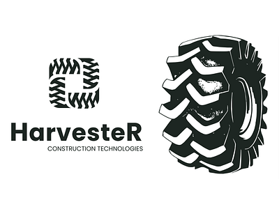 Логотип для лесозаготовительной техники car graphic design harvester illustration logo vector