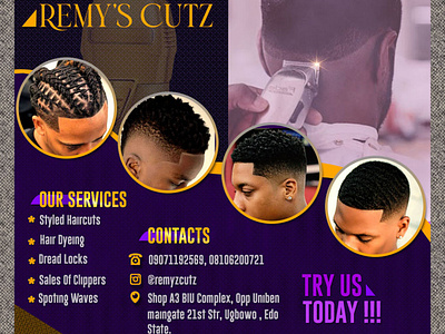 Barbing Salon Flyer branding flyers graphic design