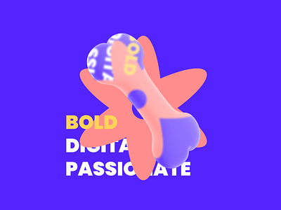 Pupper Characteristics - Bold 3d branding digital glass glassmorphism graphic design icon minimal typography vector