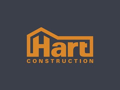 Hart Construction Logo branding construction design graphic design logo logo design typography