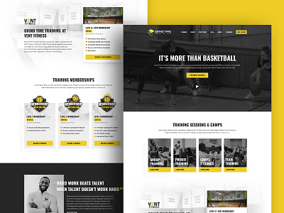 Grindtime Training Web Design basketball branding design grind icon logo training typography ui ux web design website