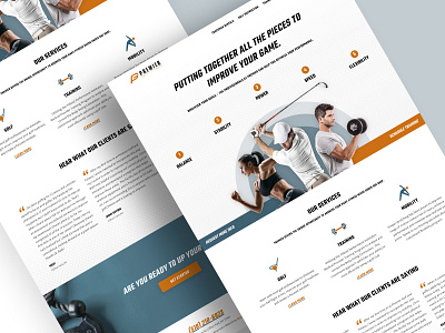 Premier Golf and Fitness Web Design branding design fitness golf icon logo typography ui ux web design website