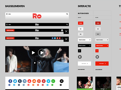 Ro Theater UI elements documentation interface theater ui web