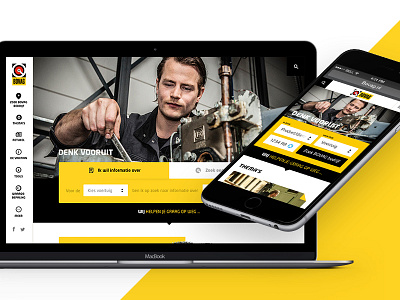 New BOVAG.nl clean flat new ui web website white yellow