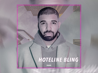 Photoshop Album Cover Design "Hotline Bling - Drake" album cover design drake photoshop