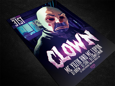 Halloween Flyer Clown backgrounds club dj event flyer halloween halloween bash halloween party invitation