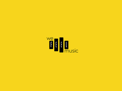 Logo We Feel Music black graphicdesigner inline inlinedesign logo music rotiv rtvrecords yellow