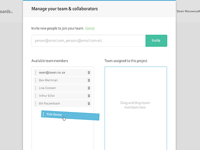 Team management popup admin dashboard design flat ui photoshop popup ticket tracking ui web design wixel