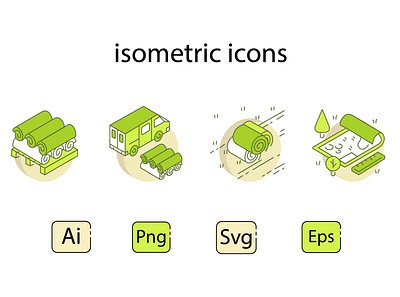 ISOMETRIC ICONS design graphic design icon illustration vector