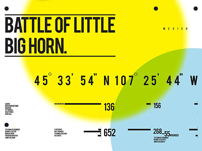 Battle of little big horn bebas design geronimo info infographics interface style swiss type typography ui user