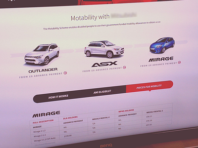 Motability layout adaptive concept design layout mobile motability page responsive tabs