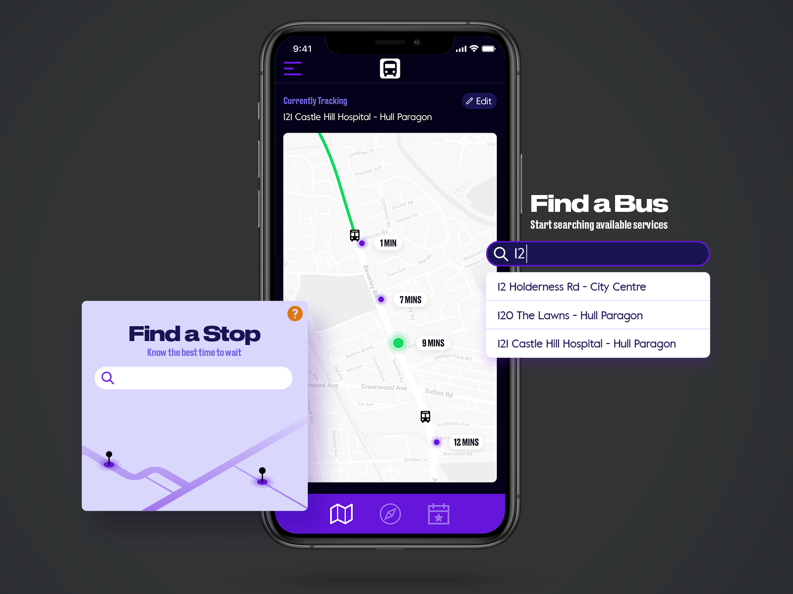 Bus Tracker App by Sam Mearns on Dribbble