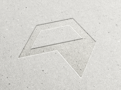 Emboss concept design emboss layout logo mark shapes vector