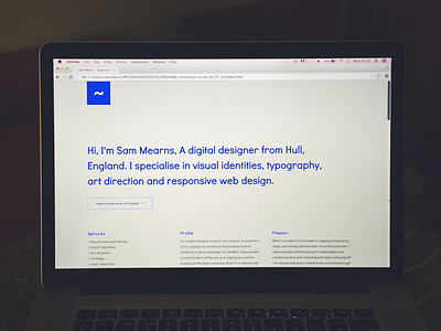 Website update coming this week. blue design grey layout mac minimal mockup type update website